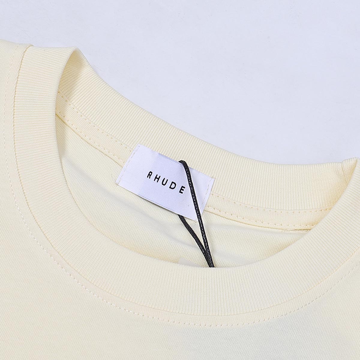 Rhude T-shirts Inverted Triangle Printing Cotton Casual Short Sleeve Men and Women
