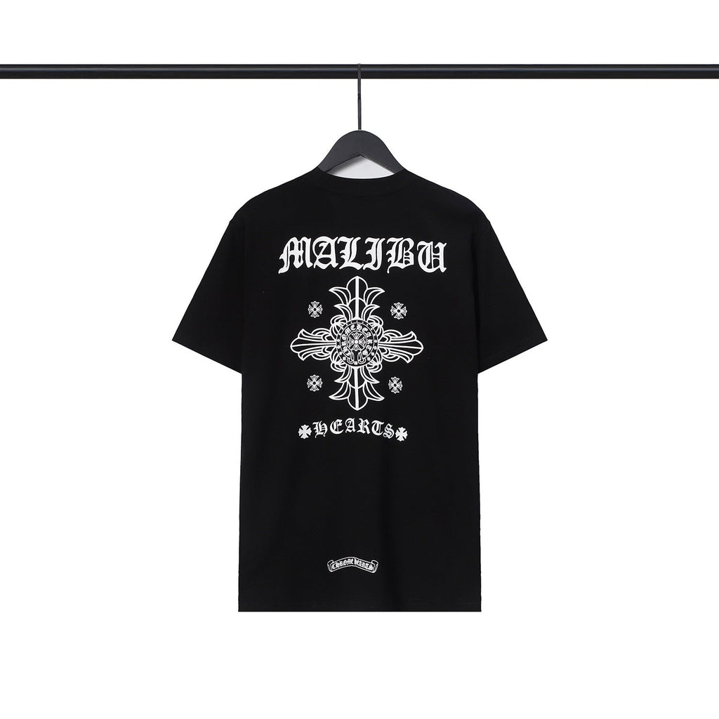 Chrome Heart T Shirts Sanskrit Cross Horseshoe Letter Flower Short Sleeve T-Shirt