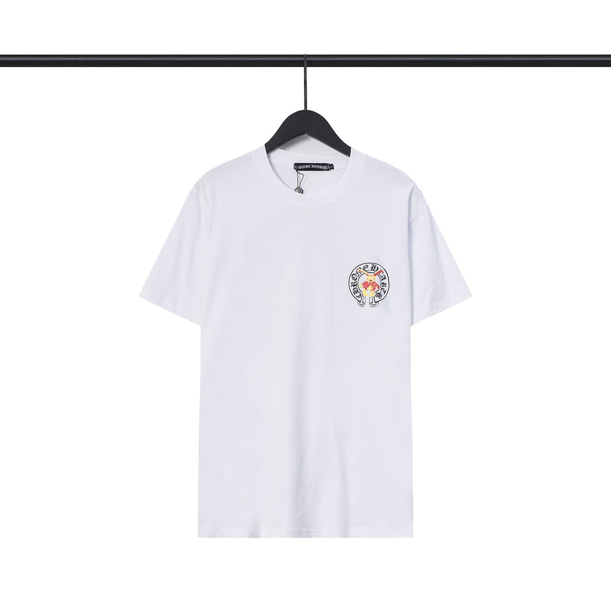 Chrome Heart T Shirts Croix Cross Leather Printed Short Sleeve T-Shirt