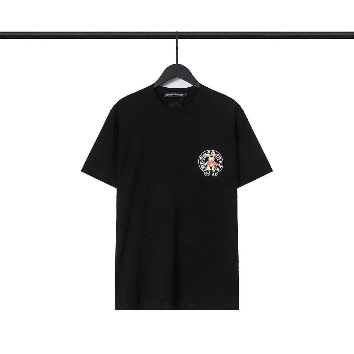 Chrome Heart T Shirts Croix Cross Leather Printed Short Sleeve T-Shirt