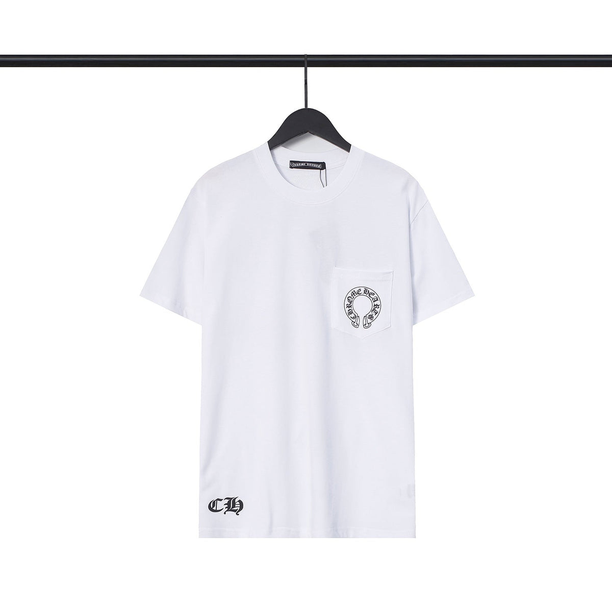 Chrome Heart T Shirts Croix Cross Leather Printed Short Sleeve T-Shirt