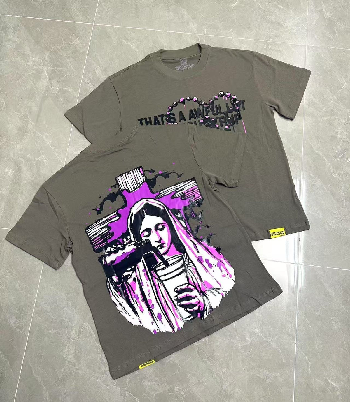 THAT'S A AWFUL LOT OF COUGH SYRUP Front & Back Graphic T-Shirt ¡ª context